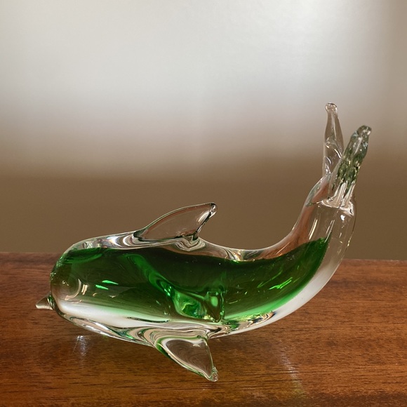 Dolphin Art Glass Pre Owned Exc Shape - Picture 3 of 10